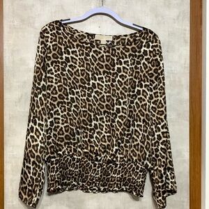 Michael Kora women’s leopard top size large